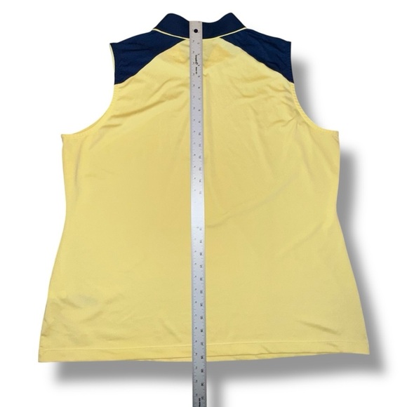 EP PRO NY Sleeveless Zip Mandarin Collar Women's Golf Polo - Cornsilk Yellow XXL - Picture 13 of 14